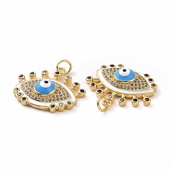 Brass Micro Pave Colorful Cubic Zirconia Pendants&nbsp;KK-E068-VF019