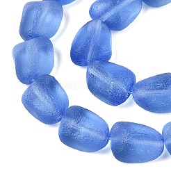 Frosted Handmade Lampwork Beads Strands&nbsp;LAMP-Q041-06A