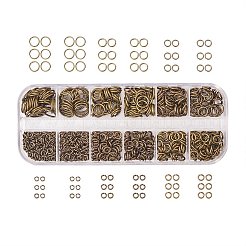 Mixed Sizes Diameter 4-10mm Brass Open Jump Rings&nbsp;KK-PH0008-AB-NF-B