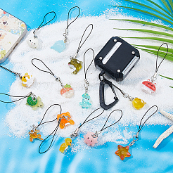 14Pcs Resin Mobile Straps&nbsp;HJEW-DC00072