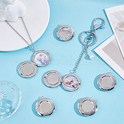 6Pcs Brass Locket Pendants&nbsp;KK-PH0013-65