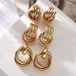 3 Pairs Retro Alloy Stud Earrings&nbsp;FS-WG5E7DF-01