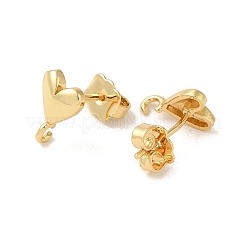 Rack Plating Brass Studs Earrings Findings&nbsp;EJEW-H004-04G