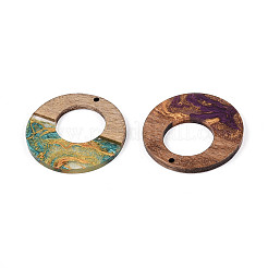 Opaque Resin & Walnut Wood Pendants&nbsp;RESI-T060-51M