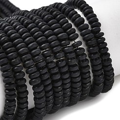 Natural Black Onyx(Dyed & Heated) Beads Strands&nbsp;G-P575-A37-4x2mm