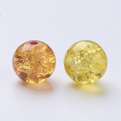 Baking Paint Crackle Glass Beads&nbsp;DGLA-X0006-8mm-12