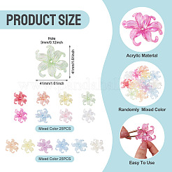 50Pcs 2 Styles Acrylic Bead Caps&nbsp;OACR-TA0004-84