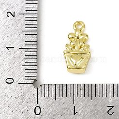 Brass Pave Clear Cubic Zirconia Pendants&nbsp;KK-L238-08G
