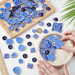 500G 4 Styles Mosaic Tiles Porcelain Cabochons&nbsp;DIY-SP0007-74