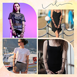 Outdoor Cycling Polyester Lace Sleeve&nbsp;AJEW-WH20067-034A