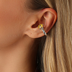 Alloy & Glass Rhinestone Cuff Earrings&nbsp;WG91CEF-01