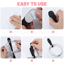 8Pcs 4 Colors Silicone Nuckle Cable Ties Reusable Self-Adhesive Headphone Cable Line Bundle&nbsp;AJEW-CA0004-71