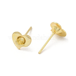 Heart 201 Stainless Steel Stud Earring Findings&nbsp;STAS-Q315-02G