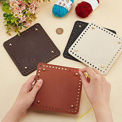 4Pcs 4 Colors Square PU Leather Knitting Crochet Bags Nail Bottom Shaper Pad&nbsp;DIY-PH0021-07