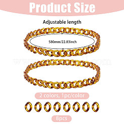 2Pcs Acrylic Link Cap Chain&nbsp;HJEW-CO00005