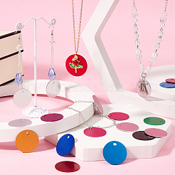 40Pcs 10 Colors Aluminum Pendants&nbsp;ALUM-SC0001-09