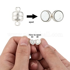 Brass Magnetic Clasps with Loops&nbsp;KK-MC020-NF