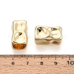 Textured Rack Plating Alloy Large Hole Beads&nbsp;PALLOY-T091-44G