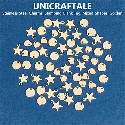 60Pcs 3 Styles 201 Stainless Steel Charms&nbsp;STAS-UN0053-61