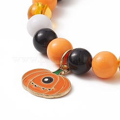 Acrylic Round Beaded Stretch Bracelet&nbsp;BJEW-JB09921