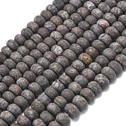 Natural Red Snowflake Obsidian Beads Strands&nbsp;G-P575-A23-8x5mm