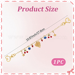 1Pc Fruit Style Brass Bag Decorative Chains&nbsp;HJEW-SC0003-25