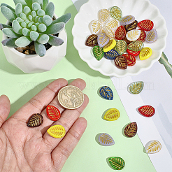 40Pcs Leaf Glass Beads&nbsp;GLAA-PA0001-56