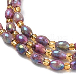 Electroplated Natural Druzy Geode Crystal Beads Strands&nbsp;G-G459-03B-08