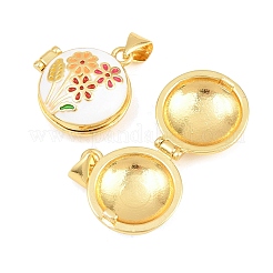 Brass Locket Pendants&nbsp;KK-D232-06G-01