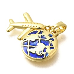 Brass Enamel Pendants&nbsp;KK-M309-05G