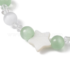 4Pcs 4 Colors Cat Eye & Imitation Austrian Crystal Beads Stretch Bracelets for Women&nbsp;BJEW-TA00695