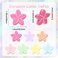 16Pcs Flower Food Grade Silicone Focal Beads&nbsp;SIL-SC0002-98