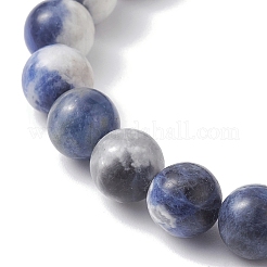 Natural Sodalite Round Beaded Stretch Bracelets&nbsp;BJEW-TA00431