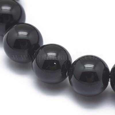 Synthetic Black Stone Bead Stretch Bracelets&nbsp;BJEW-K212-B-032-1