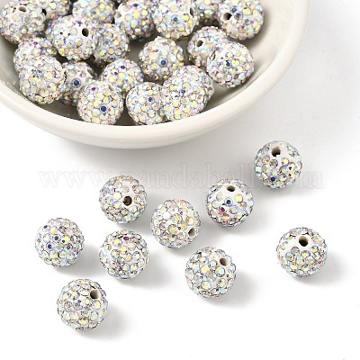 Polymer Clay Rhinestone Beads&nbsp;RB-N006-18-1