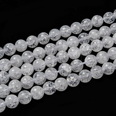 Natural Crackle Quartz Beads Strands&nbsp;G-D840-01-8mm-1