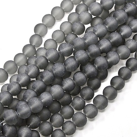 Baking Paint Transparent Glass Bead Strands GLAA-S031-10mm-12-1