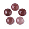 Natural Strawberry Quartz Gemstone Cabochons, Half Round, 18x6.5mm