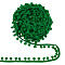 Polyester Pom Pom Ball Tassel Lace Ribbon, Garment Accessories, Green, 7/8 inch(21~22mm)