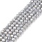Electroplate Glass Beads Strands, Opaque Solid Color, AB Color Plated, Faceted, Rondelle, Light Grey, 3.5~3.8x3mm, Hole: 0.4mm, about 105~110pcs/strand, 29~31cm