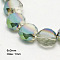 Electroplate Glass Beads, Half Plated, Faceted, Frosted, Gray, 6x3mm, Hole: 1mm, about 100pcs/strand, 20 inch(52cm)