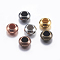 Brass Beads, Rondelle, Mixed Color, 6x3.6mm, Hole: 3mm