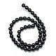 Synthetic Black Stone Bead Strands&nbsp;G-R345-4mm-35-1-2