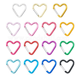 15Pcs 15 Colors Zinc Alloy Screw Locking Carabiner&nbsp;FIND-TA0009-84