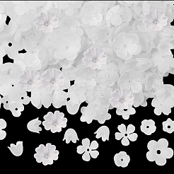 600Pcs 10 Styles Acrylic Bead Caps&nbsp;OACR-SC0002-37