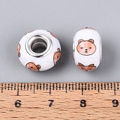 Opaque Resin European Beads&nbsp;RPDL-T004-01O