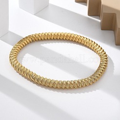 304 Stainless Steel Stretch Bangles for Women&nbsp;LS-BJEW-P315-02G-G
