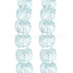 Electroplate Baking Paint Transparent Glass Beads Strands&nbsp;GL-CBA17FF-02K