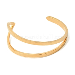304 Stainless Steel Cuff Bangles for Women&nbsp;BJEW-D408-29G