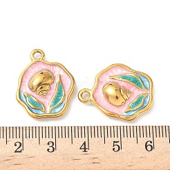 304 Stainless Steel Enamel Pendants&nbsp;STAS-I346-02G